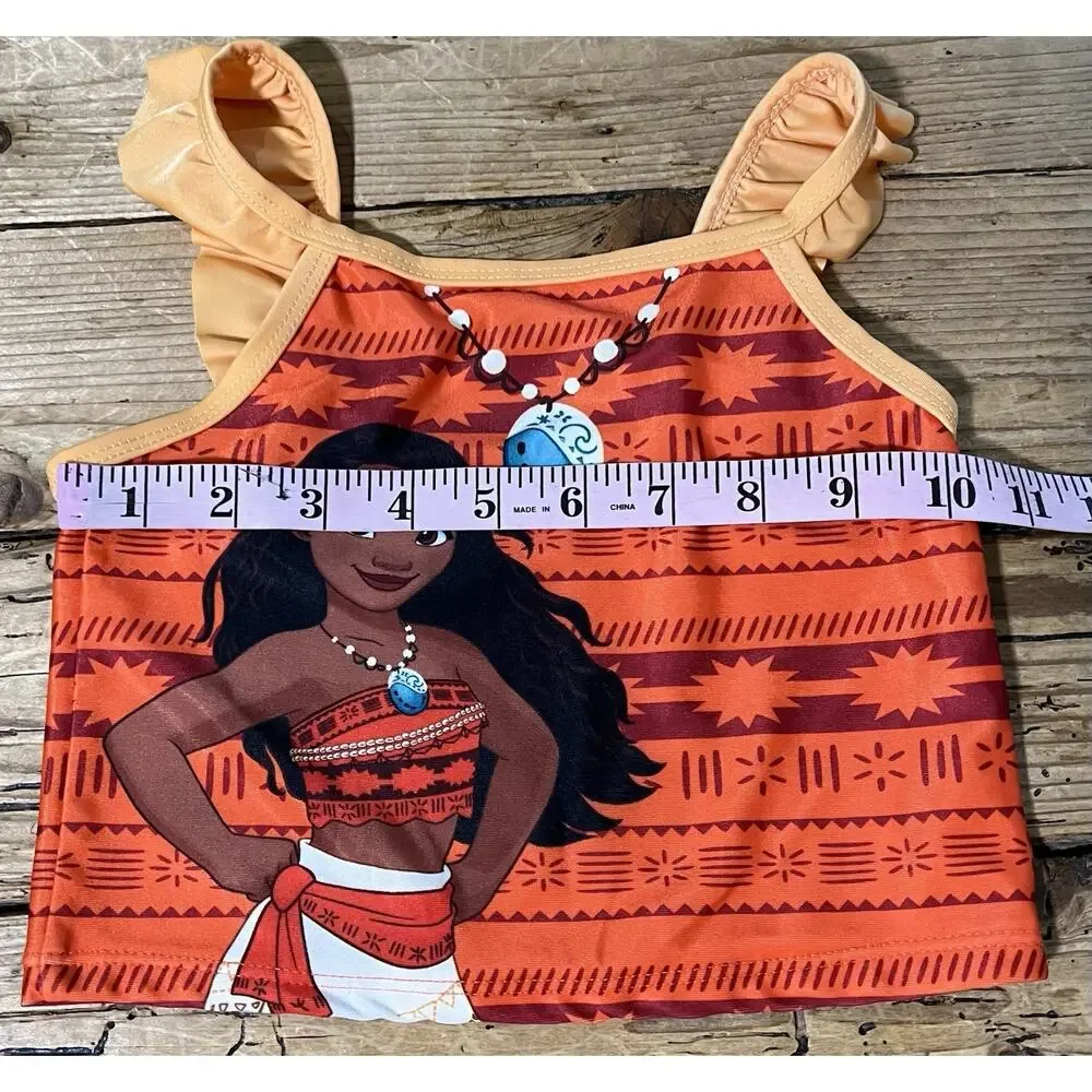 Disney Girl's Size 5T Orange Moana Swimsuit NWOT